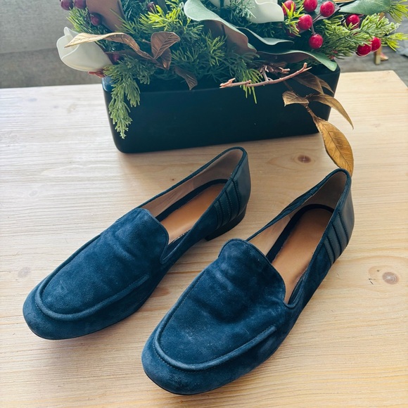 Karl Lagerfeld Shoes - Karl Lagerfeld‎ Women's Deep Navy Blue Suede Loafers Size 9.5